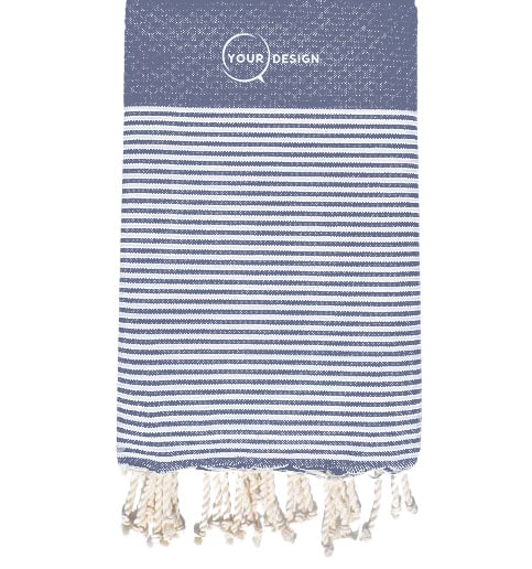 fouta-nid-d-abeille-rayee-bleu-ardoise-tunisie-store-objet-publicitaire