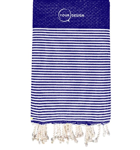 fouta-nid-d-abeille-rayee-bleu-nuit-tunisie-store-objet-publicitaire