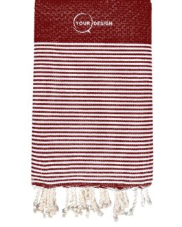 Fouta nid d'abeille rayée