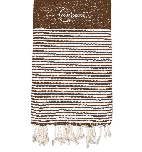 fouta-nid-d-abeille-rayee-chocolat-tunisie-store-objet-publicitaire