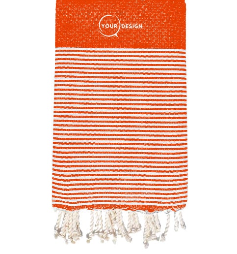 fouta-nid-d-abeille-rayee-corail-tunisie-store-objet-publicitaire