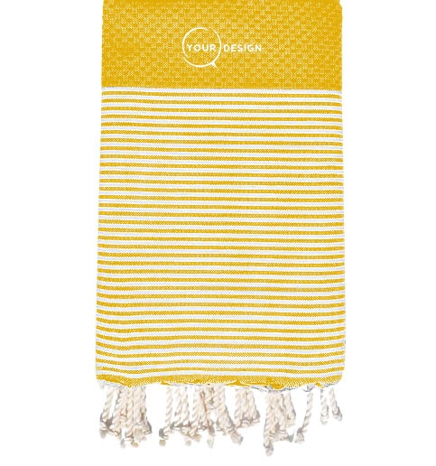 fouta-nid-d-abeille-rayee-jaune-moutarde-tunisie-store-objet-publicitaire