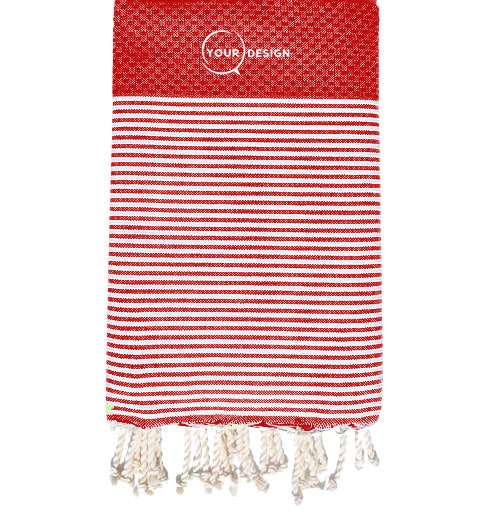 fouta-nid-d-abeille-rayee-rouge-cerise-tunisie-store-objet-publicitaire