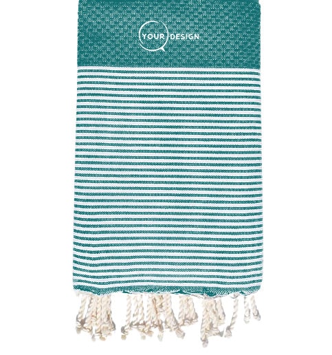 fouta-nid-d-abeille-rayee-vert-aquatique-tunisie-store-objet-publicitaire