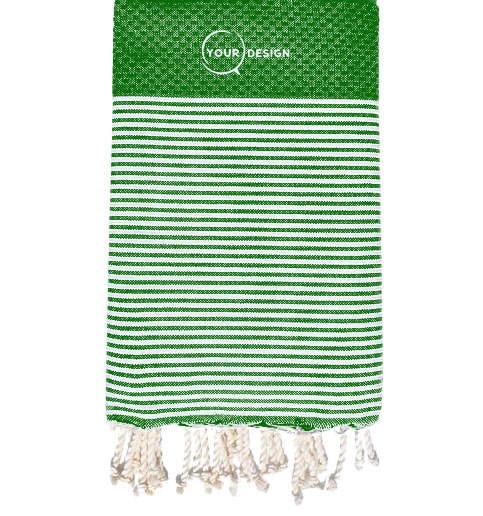 fouta-nid-d-abeille-rayee-vert-bouteille-tunisie-store-objet-publicitaire