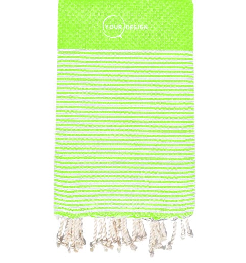 fouta-nid-d-abeille-rayee-vert-citron-tunisie-store-objet-publicitaire