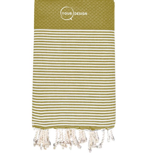 fouta-nid-d-abeille-rayee-vert-kaki-tunisie-store-objet-publicitaire