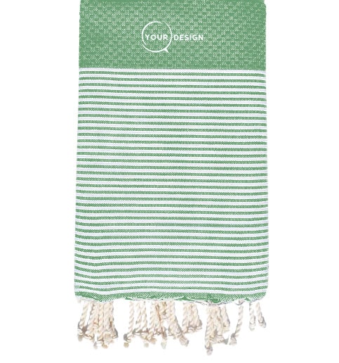 fouta-nid-d-abeille-rayee-vert-sauge-tunisie-store-objet-publicitaire