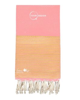 fouta-nid-d-abeille-rose-chewing-gum-lurex-dore-tunisie-store-objet-publicitaire