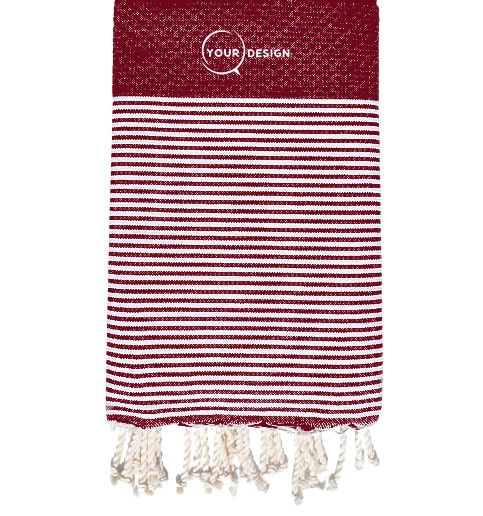 fouta-nid-d-abeille-rouge-bordeau-tunisie-store-objet-publicitaire