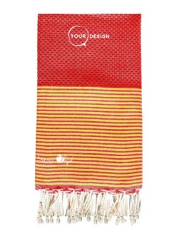 fouta-nid-d-abeille-rouge-cerise-lurex-dore-tunisie-store-objet-publicitaire