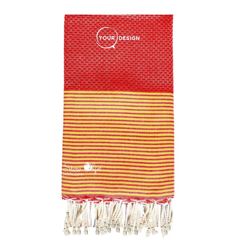 fouta-nid-d-abeille-rouge-cerise-lurex-dore-tunisie-store-objet-publicitaire