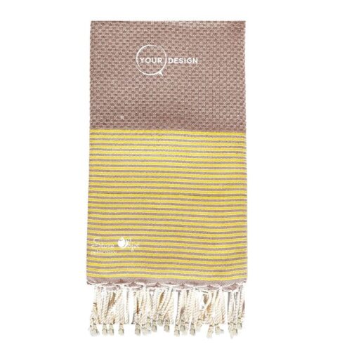 fouta-nid-d-abeille-taupe-lurex-dore-tunisie-store-objet-publicitaire.