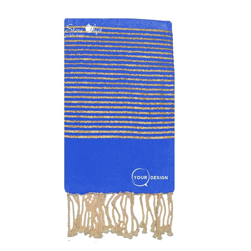 fouta-palte-bleu-roi-lurex-dore-tunisie-store-objet-publicitaire