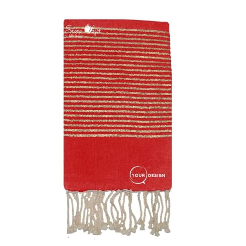 fouta-palte-lurex-dore-rouge-cerise-tunisie-store-objet-publicitaire