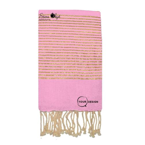 fouta-palte-rose-poudre-lurex-dore-tunisie-store-objet-publicitaire