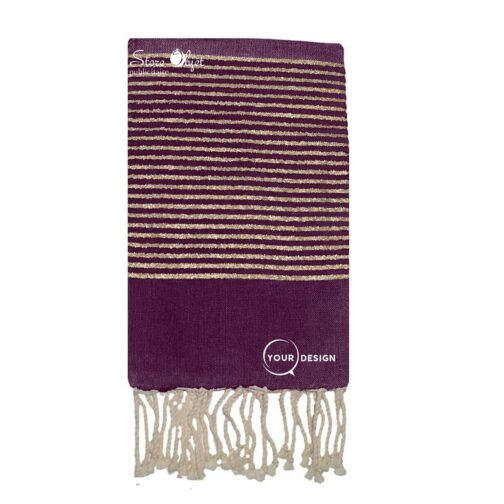 fouta-plate-aubergine-lurex-dore-tunisie-store-objet-publicitaire