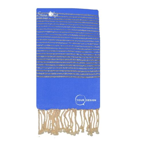 fouta-plate-bleu-royal-lurex-argente-tunisie-store-objet-publicitaire