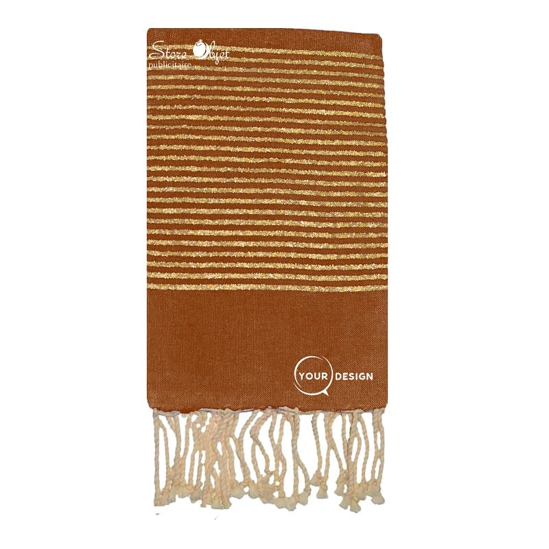 fouta-plate-caramel-lurex-dore-tunisie-store-objet-publicitaire