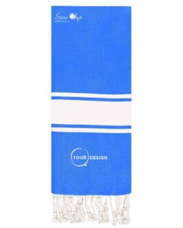 Fouta plate enfant bleu électrique