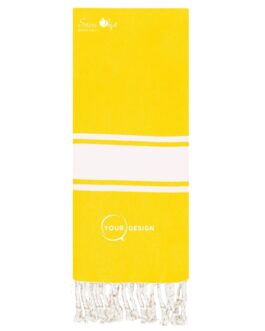 Fouta plate enfant jaune canari