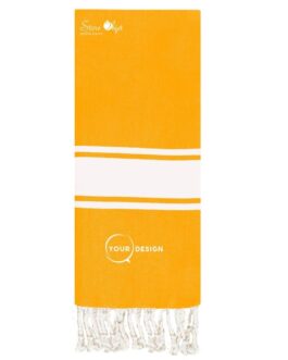 Fouta plate enfant orange mandarine