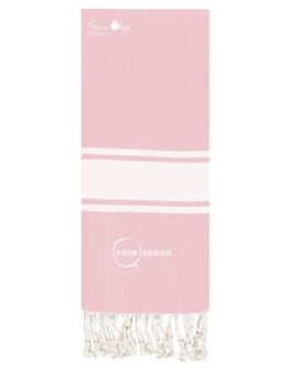 Fouta plate enfant rose poudré