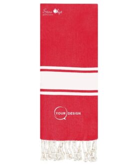 Fouta plate enfant rouge vif