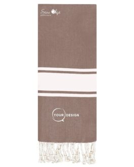 Fouta plate enfant taupe