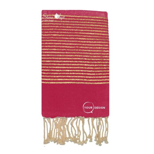 fouta-plate-framboise-lurex-dore-tunisie-store-objet-publicitaire