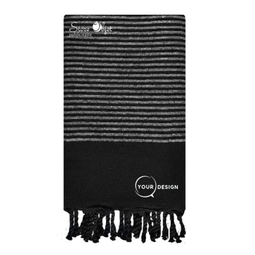 fouta-plate-noir-lurex-argente-tunisie-store-objet-publicitaire