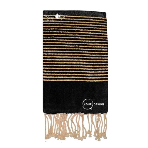 fouta-plate-noir-lurex-dore-tunisie-store-objet-publicitaire