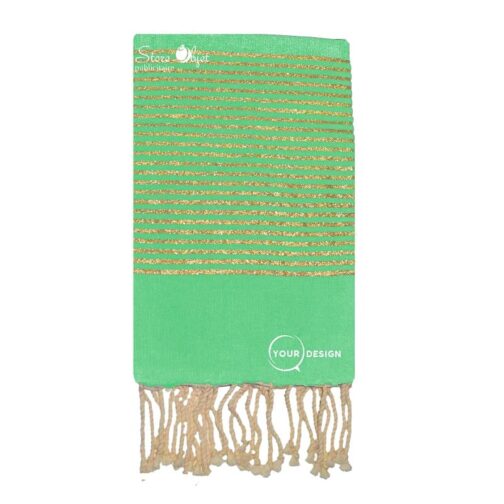 fouta-plate-vert-emeraude-lurex-dore-tunisie-store-objet-publicitaire