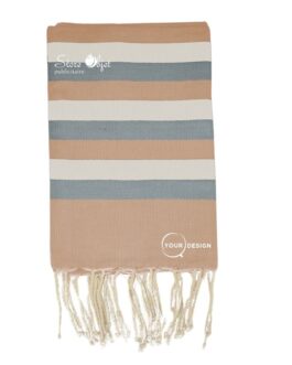 Fouta tricolore classique ambiance café Tunisie