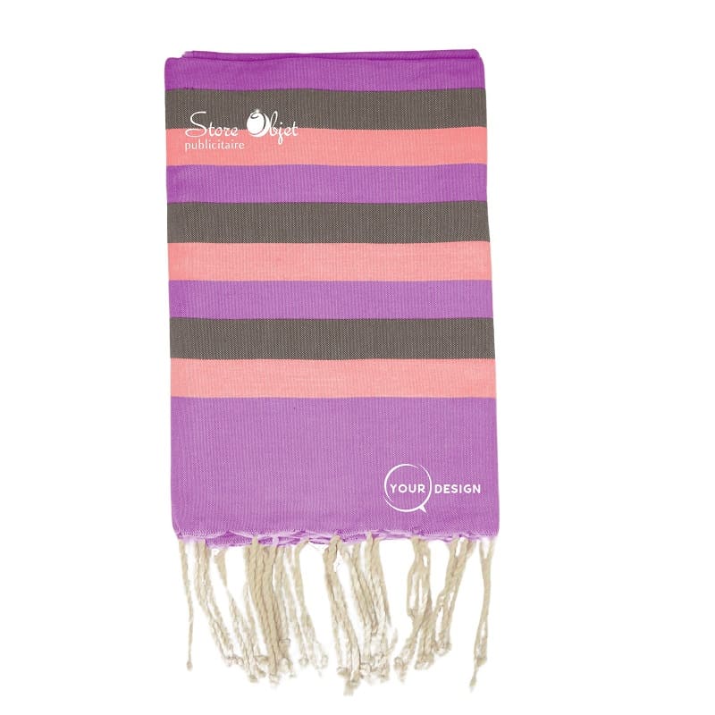 fouta-tricolore-classique-violet-noir-rose-tunisie-store-objet-publicitaire