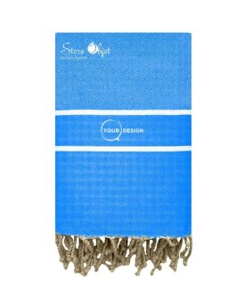 Fouta-chevron-bleu-azur-tunisie-store-objet-publicitaire