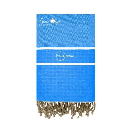 Fouta-chevron-bleu-azur-tunisie-store-objet-publicitaire