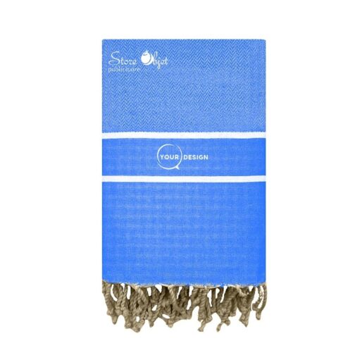 Fouta-chevron-bleu-electrique-tunisie-store-objet-publicitaire