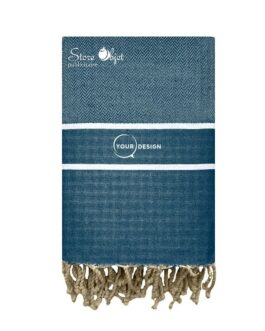 Fouta-chevron-bleu-jean-tunisie-store-objet-publicitaire