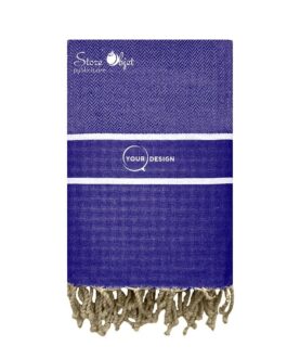 Fouta-chevron-bleu-nuit-tunisie-store-objet-publicitaire