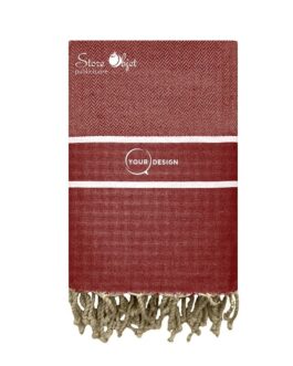 Fouta-chevron-bourgogne-tunisie-store-objet-publicitaire