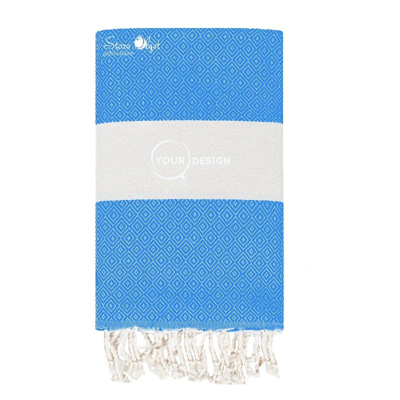 Fouta-chevron-diamant-bleu-roi-tunisie-store-objet-publicitaire