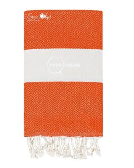 Fouta-chevron-diamant-corail-tunisie-store-objet-publicitaire