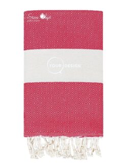 Fouta-chevron-diamant-framboise-tunisie-store-objet-publicitaire