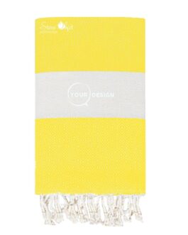 Fouta chevron diamant jaune impérial