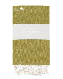 Fouta chevron diamant vert kaki