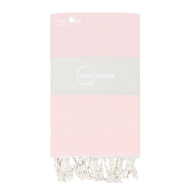 Fouta-chevron-diamant-rose-poudre-tunisie-store-objet-publicitaire