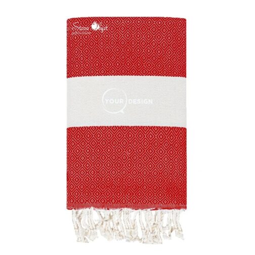 Fouta-chevron-diamant-rouge-cerise-tunisie-store-objet-publicitaire