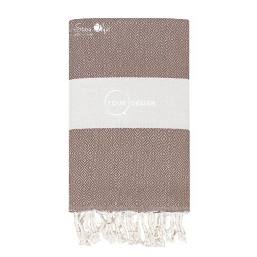 Fouta-chevron-diamant-taupe-tunisie-store-objet-publicitaire