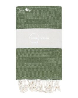 Fouta chevron diamant vert militaire